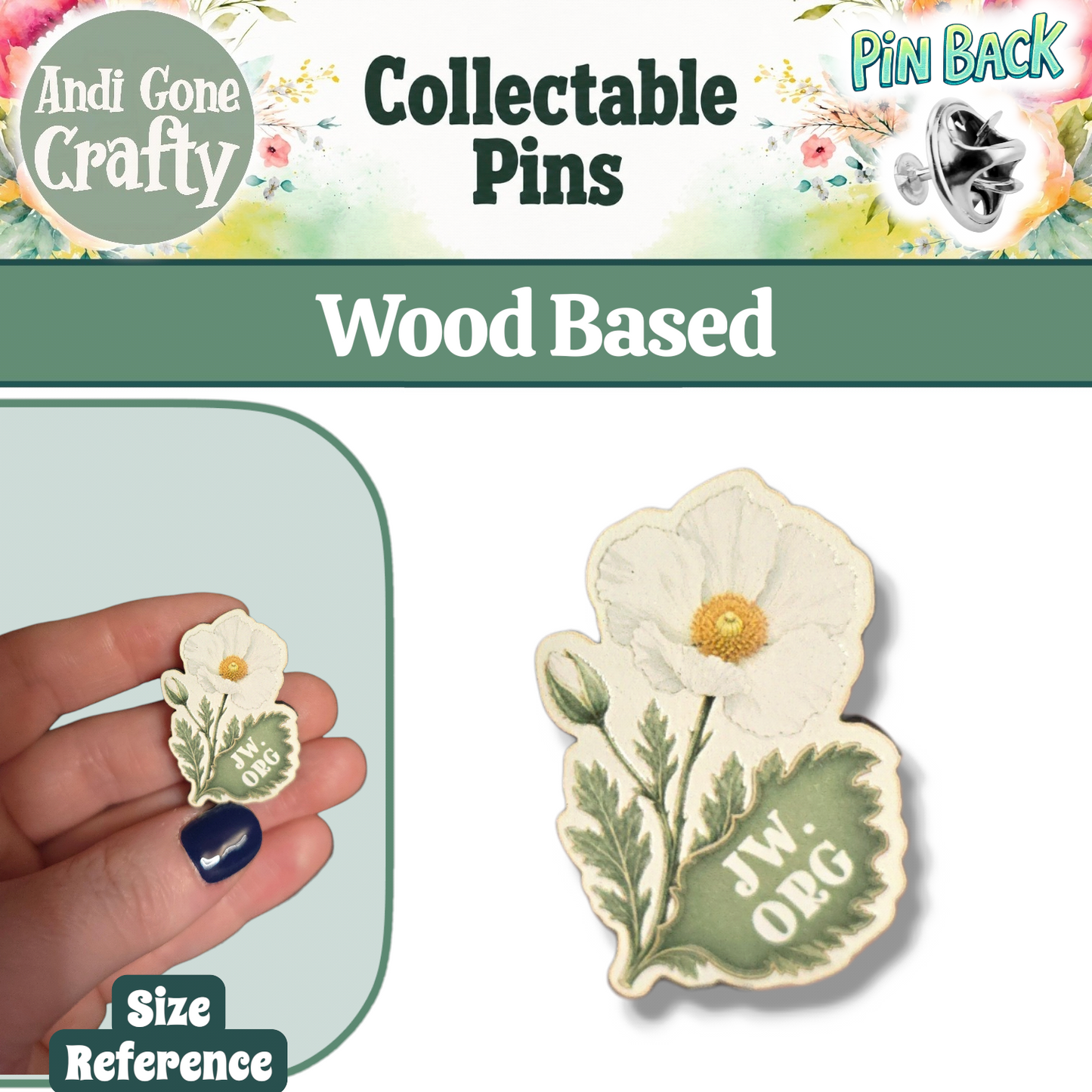 White Prickly Poppy Flower - JW.ORG - JW Gifts and Souvenirs