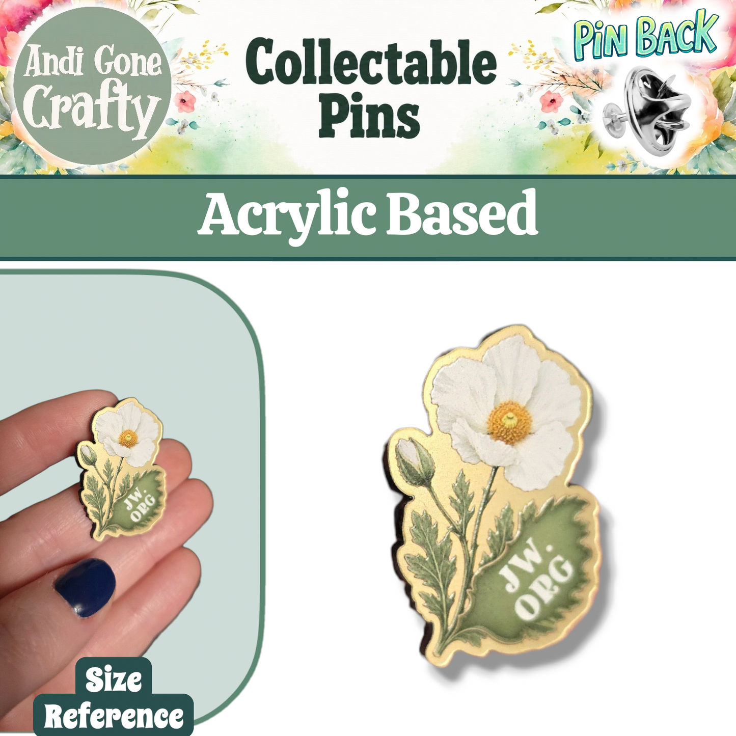 White Prickly Poppy Flower - JW.ORG - JW Gifts and Souvenirs