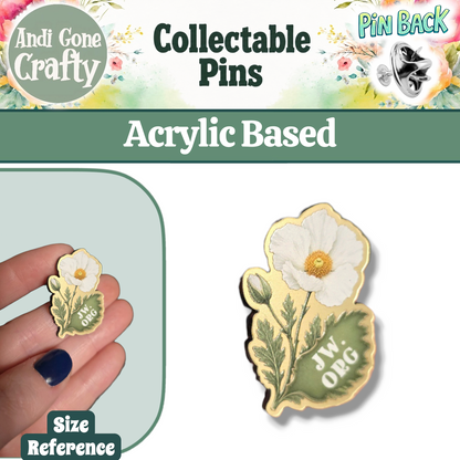 White Prickly Poppy Flower - JW.ORG - JW Gifts and Souvenirs