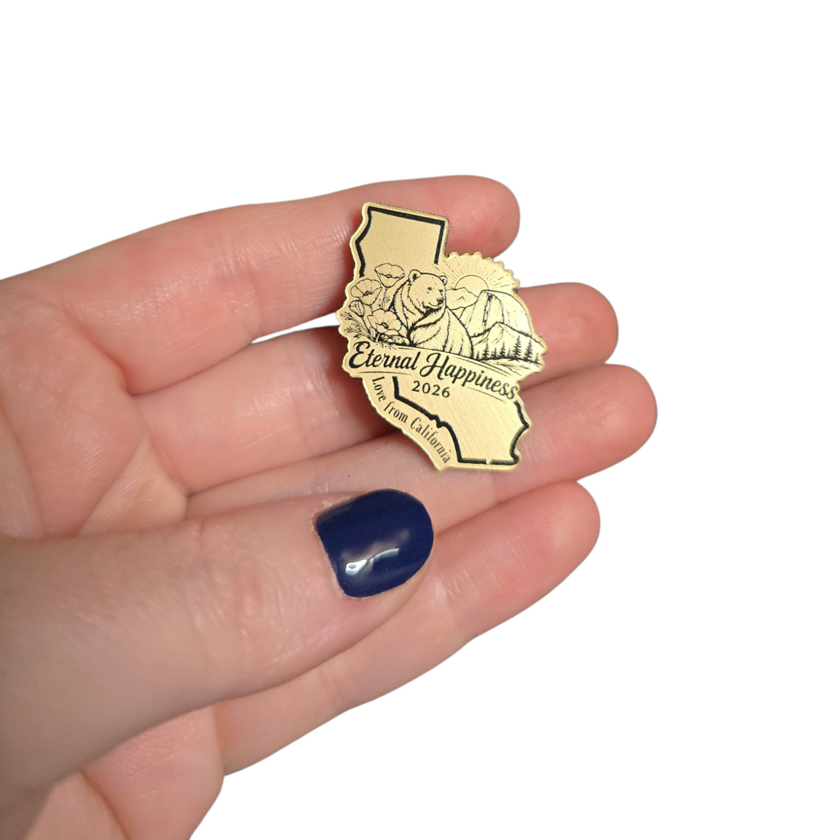 CA Bear (With Love from CA) - 2026 Eternal Happiness Convention - JW Pin - Cherry Wood