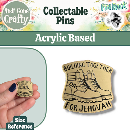 Building Together for Jehovah - Boots - LDC - JW Pin