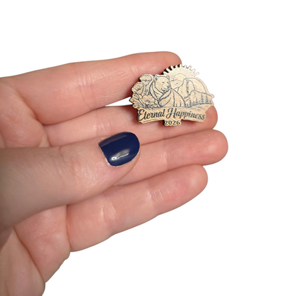 CA Bear (Sunset Version) - 2026 Eternal Happiness Convention - JW Pin - Cherry Wood