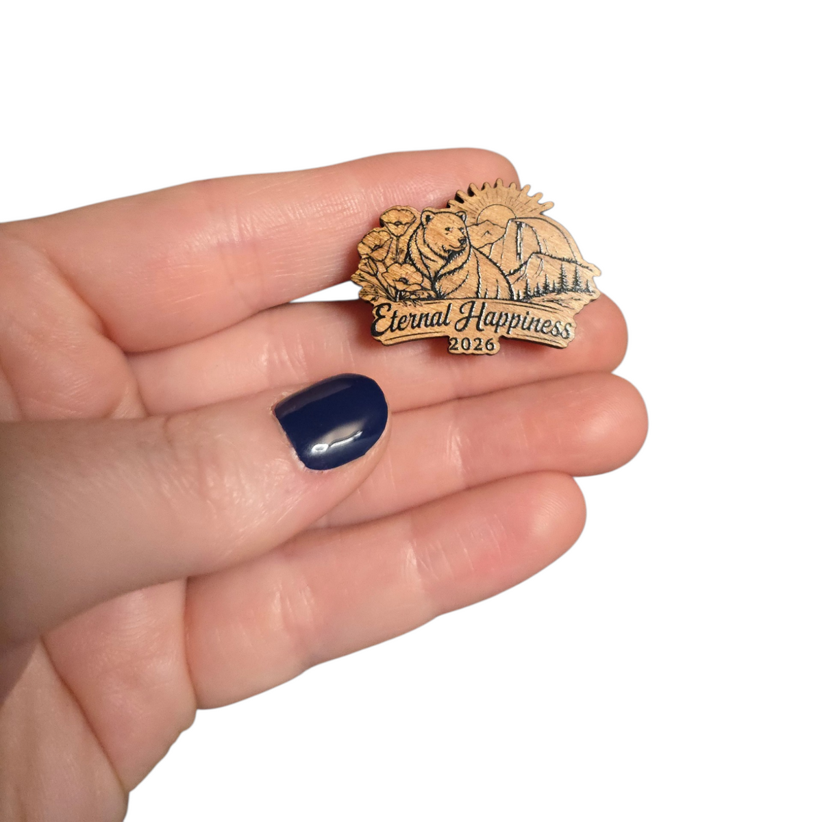 CA Bear (Sunset Version) - 2026 Eternal Happiness Convention - JW Pin - Cherry Wood