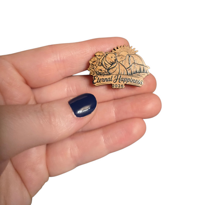 CA Bear (Sunset Version) - 2026 Eternal Happiness Convention - JW Pin - Cherry Wood