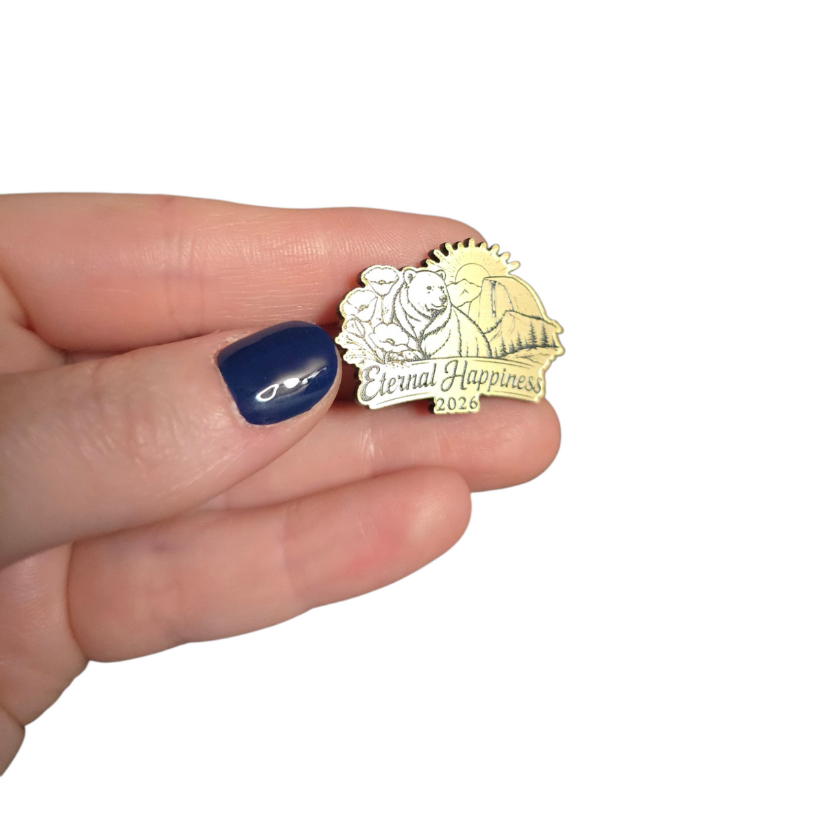 CA Bear (Sunset Version) - 2026 Eternal Happiness Convention - JW Pin - Cherry Wood