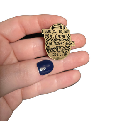 Thumbprint - I have called you by name, you belong to me - JW Pin