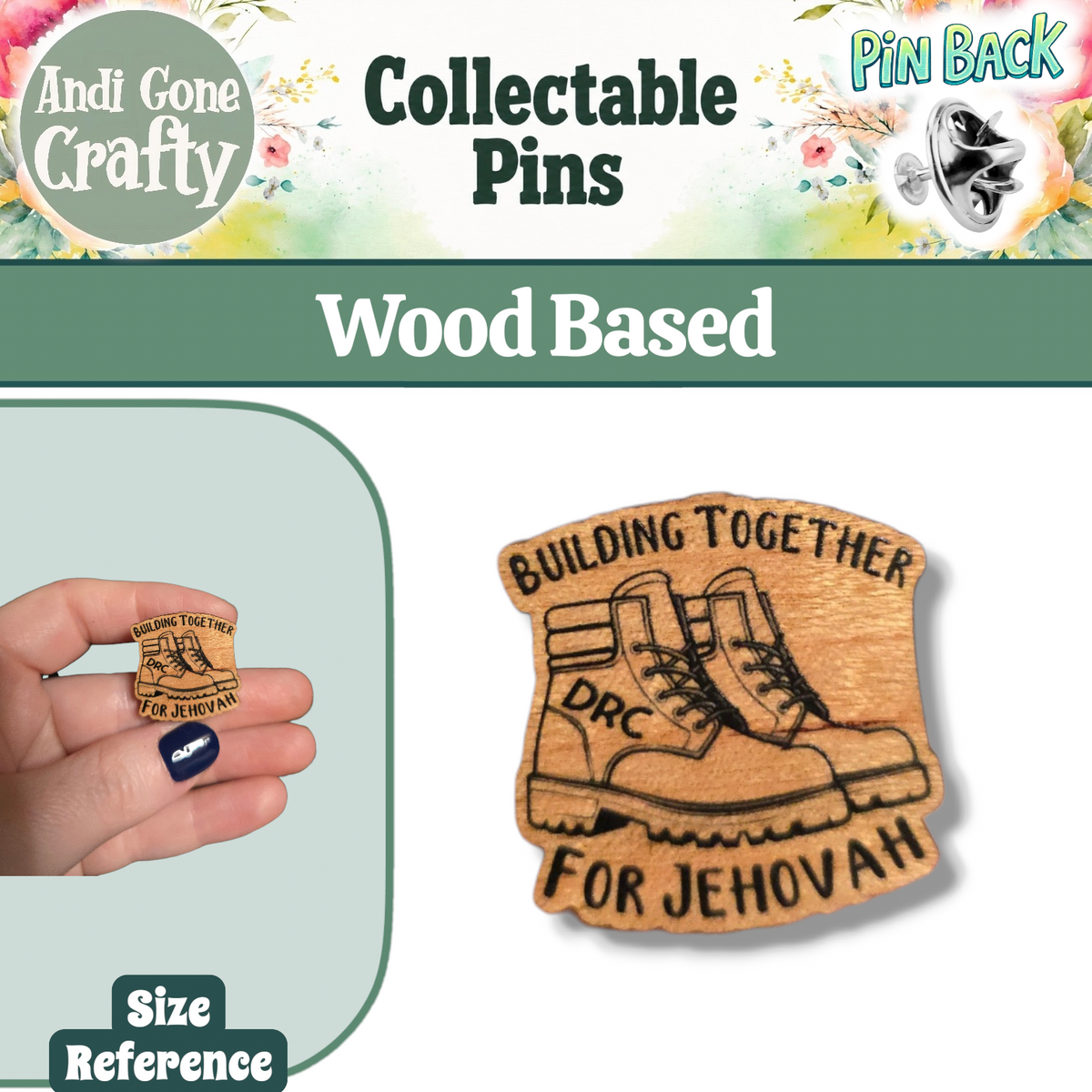 Building Together for Jehovah - Boots - LDC - JW Pin