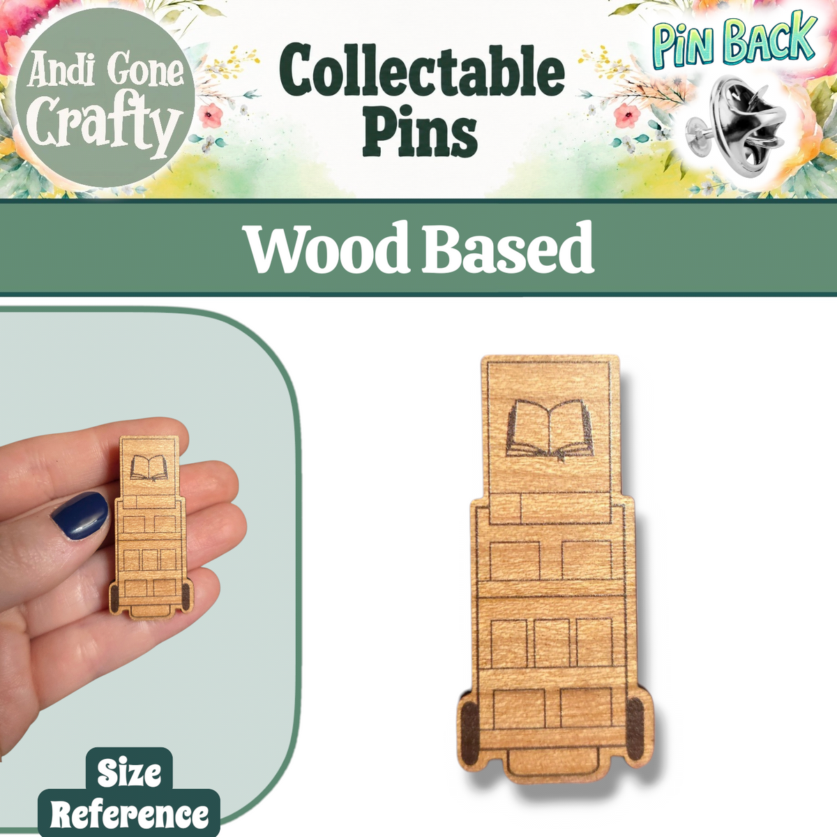 JW - Large 1.5" Literature Cart Pin
