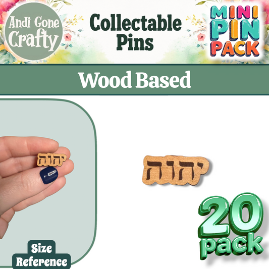 JW - QTY 20 pin pack - YHWH Tetragrammaton