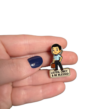 Boy - Listen, Obey and Be Blessed - JW Kids Pin - JW Gifts and Souvenirs