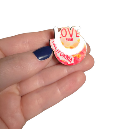 Pink Poppies - CA State  - LOVE From California - JW Pin