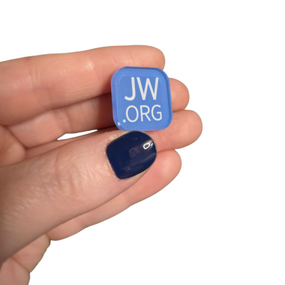 JW.ORG Pin - Clear Acrylic - QTY 20 - Large 0.75" Min Pin Pack - JW Pins