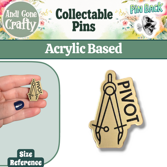 Math Compass - Pivot - JW Department Pin