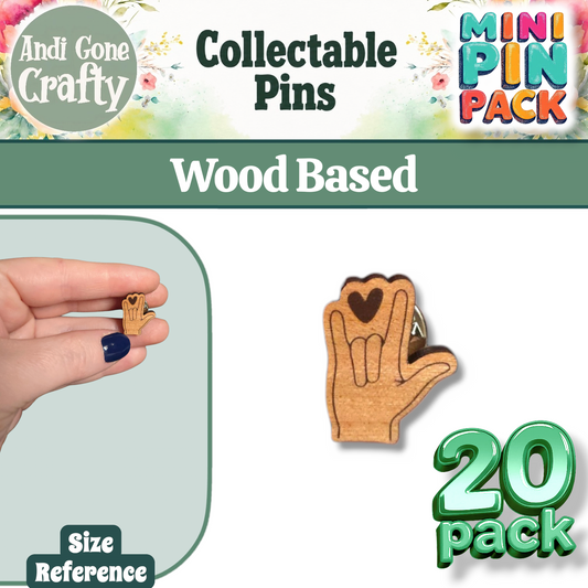 ASL Love - Qty 20 Mini Pin Pack