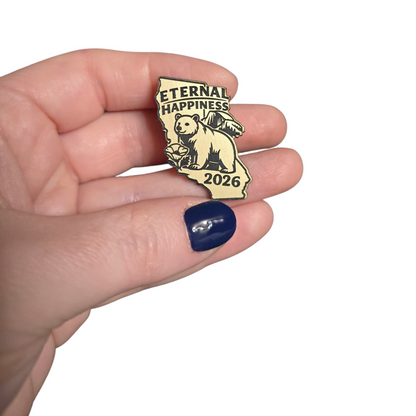 CA Bear (Simple Version) - 2026 Eternal Happiness Convention - JW Pin - Cherry Wood