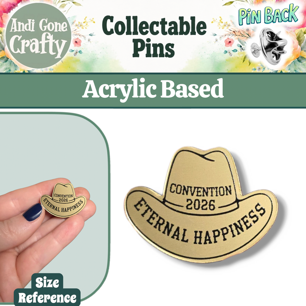 Cowboy Hat - Eternal Happiness - 2026 Convention - JW Pin
