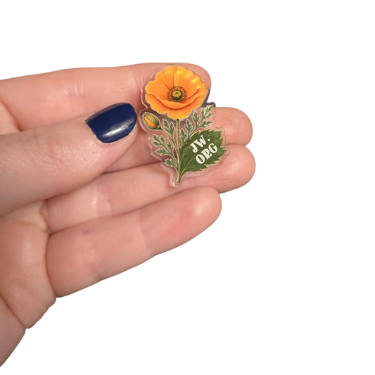 CA Poppy Flower Pin - JW.ORG - JW Gifts and Souvenirs