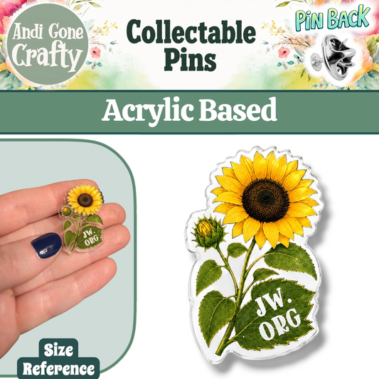 Sunflower Flower Pin - JW.ORG - JW Gifts and Souvenirs