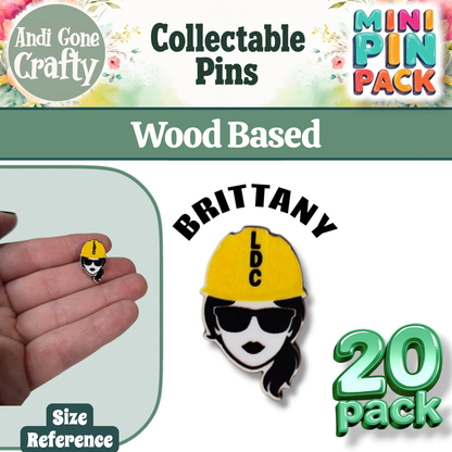 0.5in LDC (Brittany) - 20 Mini Pin Pack - JW - LDC Pin