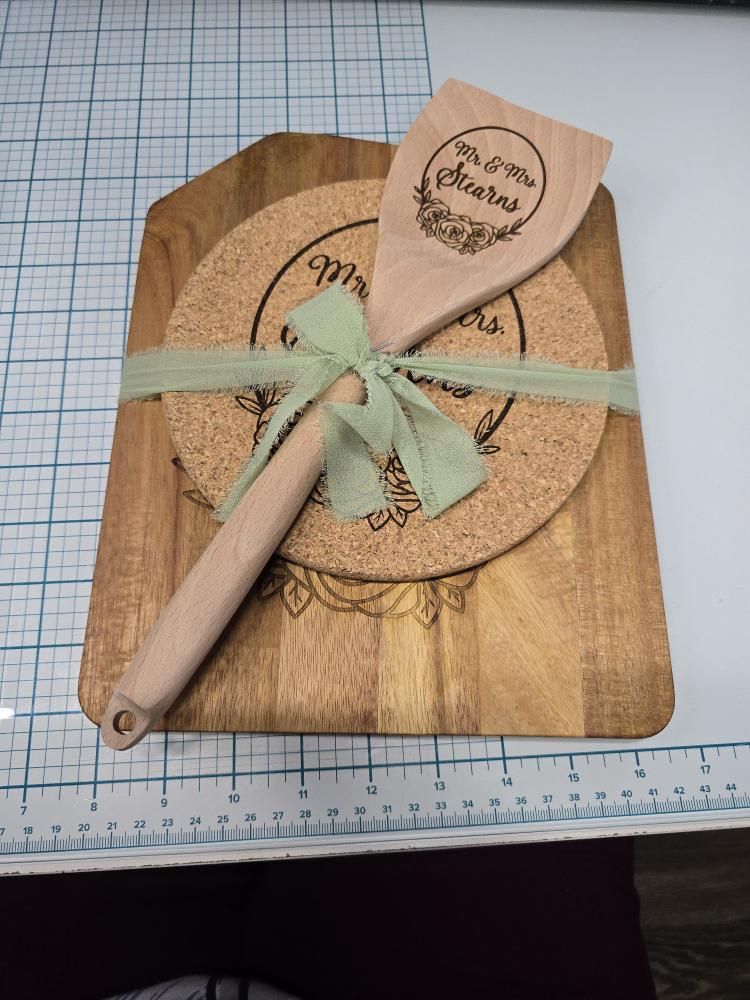 Custom Match Set [Cutting Board, Trivet, & Spoon]