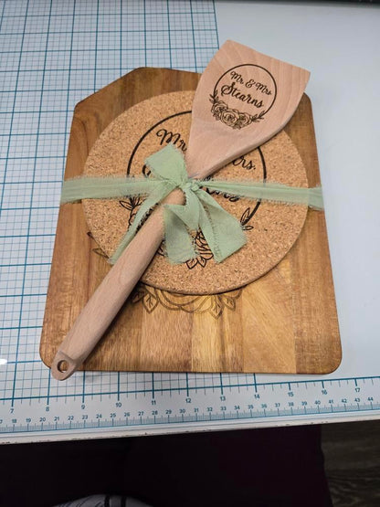 Custom Match Set [Cutting Board, Trivet, & Spoon]