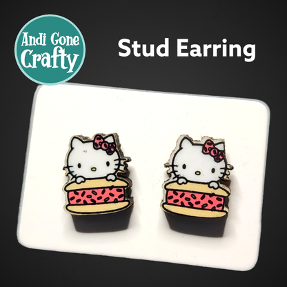 Hello Kitty Food - Pendiente de acero inoxidable con personaje
