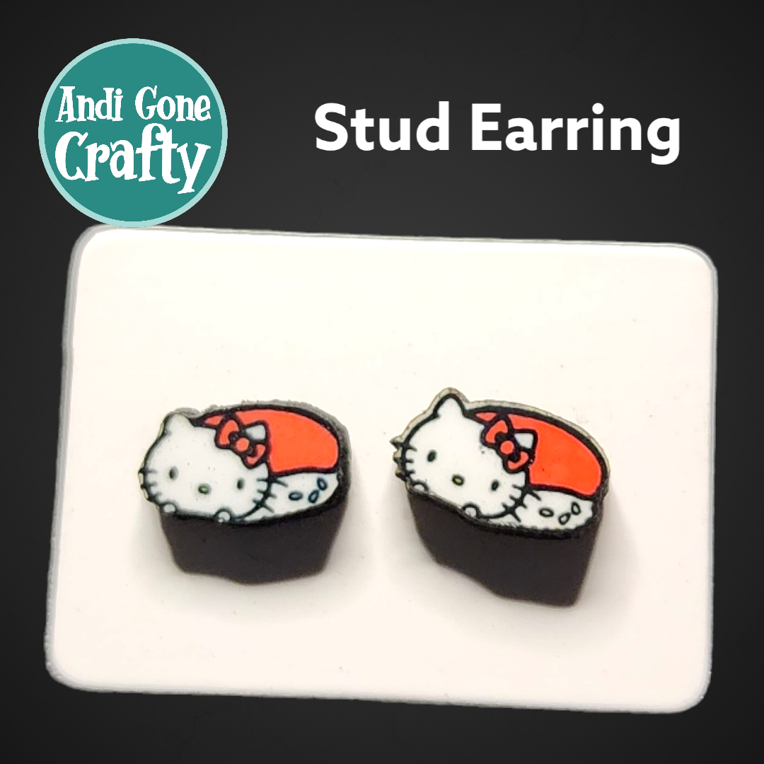 Hello Kitty Food - Pendiente de acero inoxidable con personaje