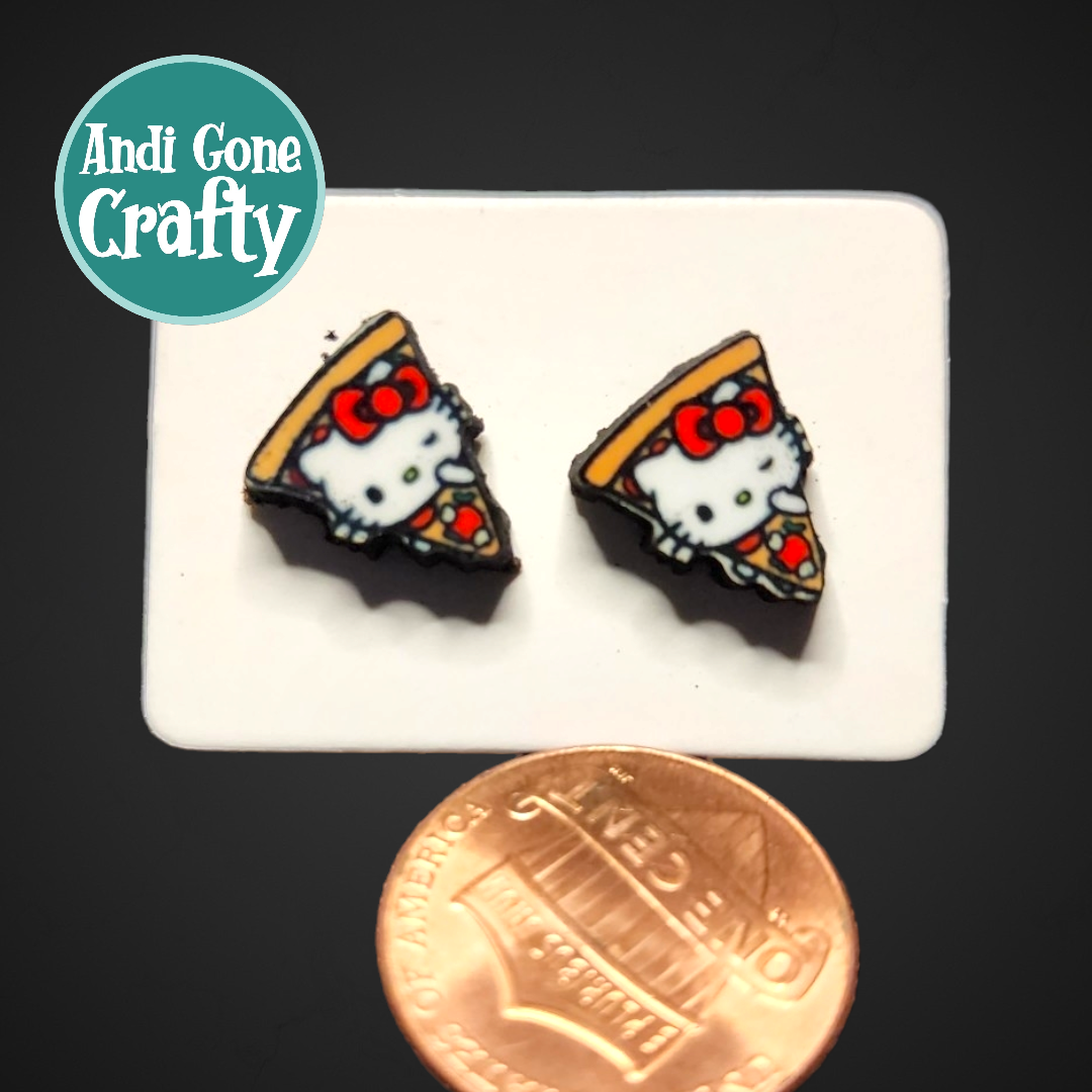 Hello Kitty Food - Pendiente de acero inoxidable con personaje