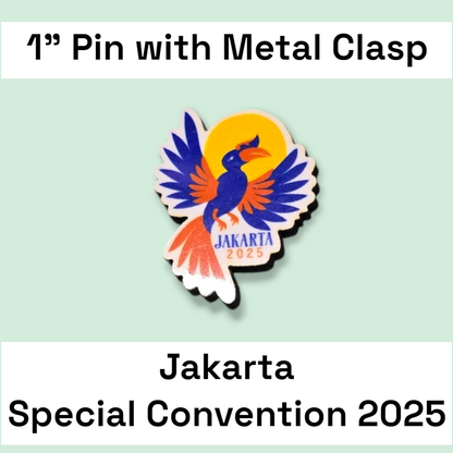 Indonesia Jakarta #1 & #2 - Pin - 2025 Special Convention of Jehovah's Witnesses - JW Gifts and Souvenirs
