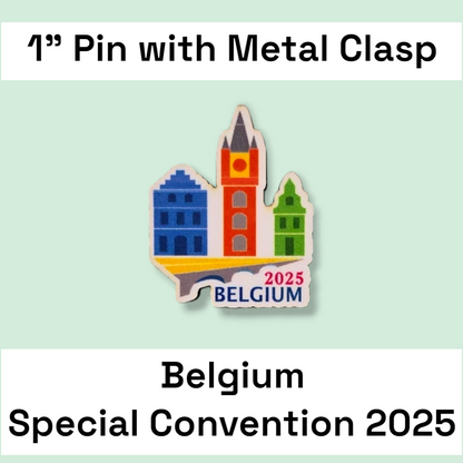 Belgium Ghent #1 & #2 - Pin - 2025 Special Convention of Jehovah's Witnesses - JW Gifts and Souvenirs