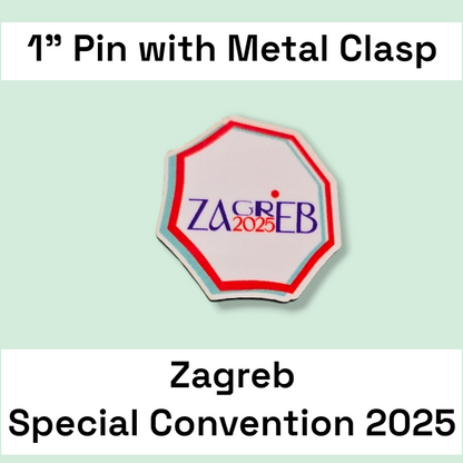 Croatia Zagreb - Pin - 2025 Special Convention of Jehovah's Witnesses - JW Gifts and Souvenirs