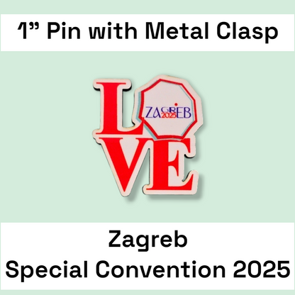 Croatia Zagreb - Pin - 2025 Special Convention of Jehovah's Witnesses - JW Gifts and Souvenirs
