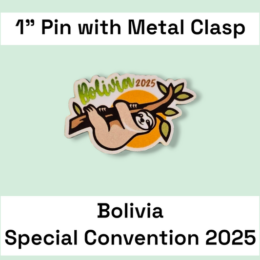 Bolivia Santa Cruz #1 & #2 - Pin - 2025 Special Convention of Jehovah's Witnesses - JW Gifts and Souvenirs