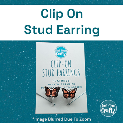 Clip On Earring - Monarch Butterfly
