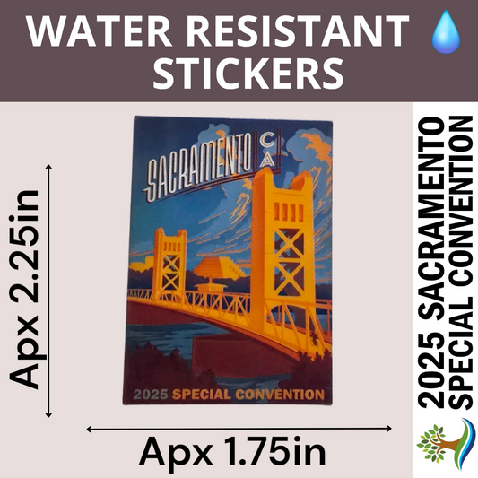 Bridge Poster - Sacramento Special Convention - Water Resistant Stickers (Bulk Pack of 14 Stickers)