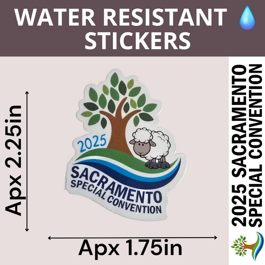 Tree Sheep - Water Resistant Stickers (Bulk Pack of 15 Stickers)