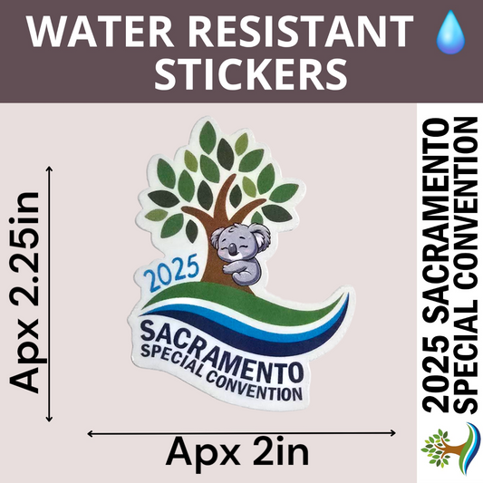Koala Tree Hugger - Water Resistant Stickers (Bulk Pack of 15 Stickers)