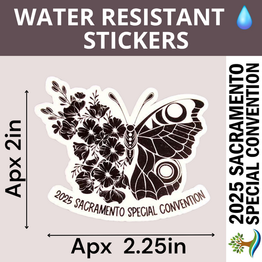 Black and White Butterfly - Water Resistant Stickers (Bulk Pack of 14 Stickers)