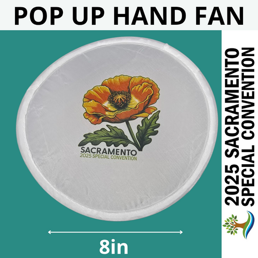 Poppy - Sacramento Special Convention - 8in Pop Up Hand Fan