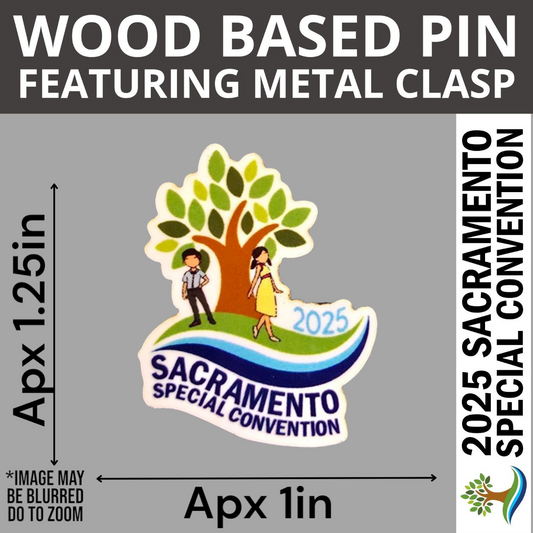 Tree Logo With Kids - Pin -  - United States Sacramento (California) - 2025 Special Convention of Jehovah's Witnesses - JW Gifts and Souvenirs
