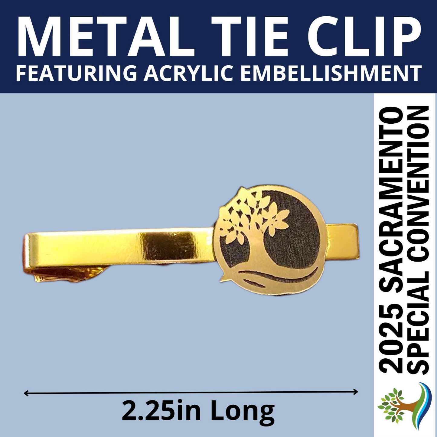 Sacramento Tree Logo - Sacramento Special Convention - Metal Tie Clips