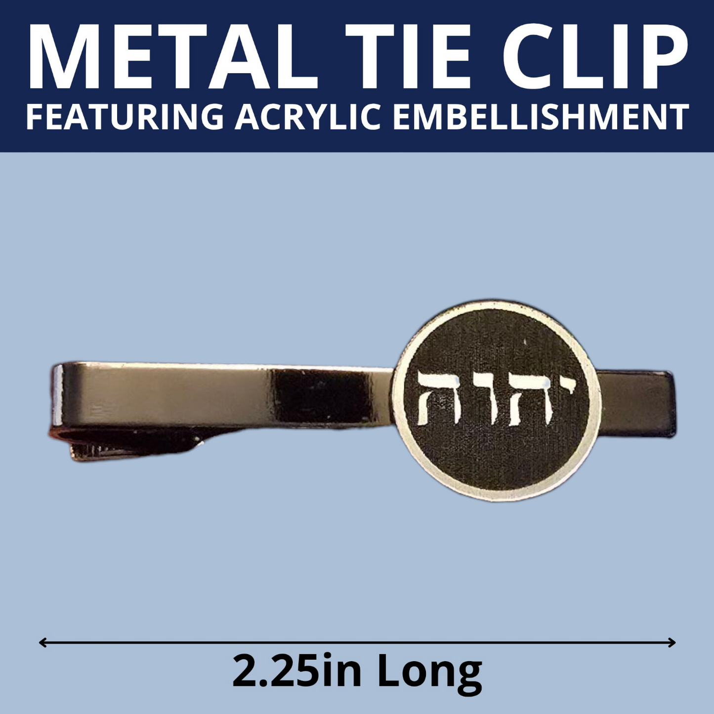 YHWH Tetragrammaton - Metal Tie Clips