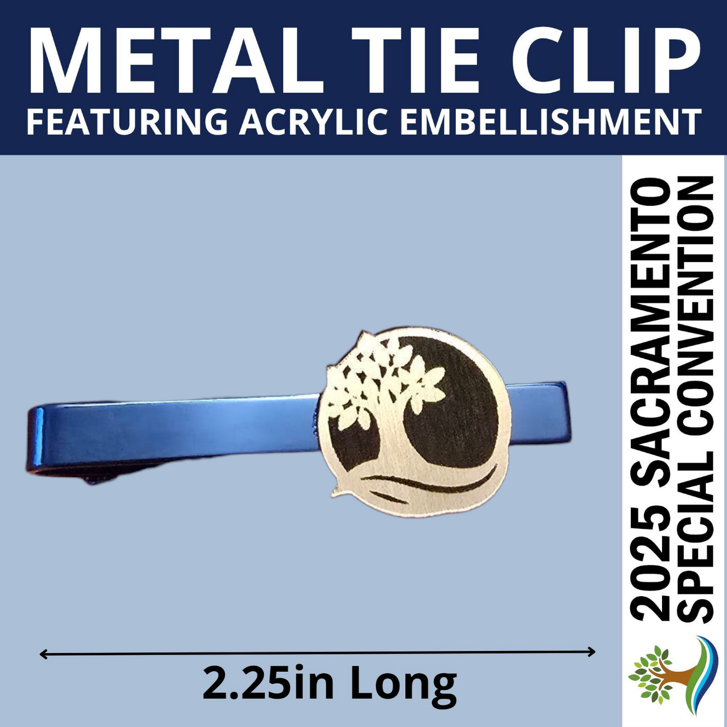 Sacramento Tree Logo - Sacramento Special Convention - Metal Tie Clips