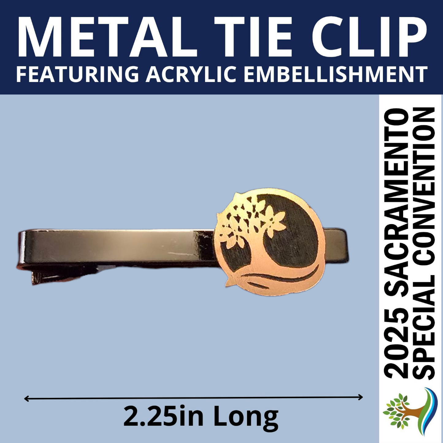 Sacramento Tree Logo - Sacramento Special Convention - Metal Tie Clips