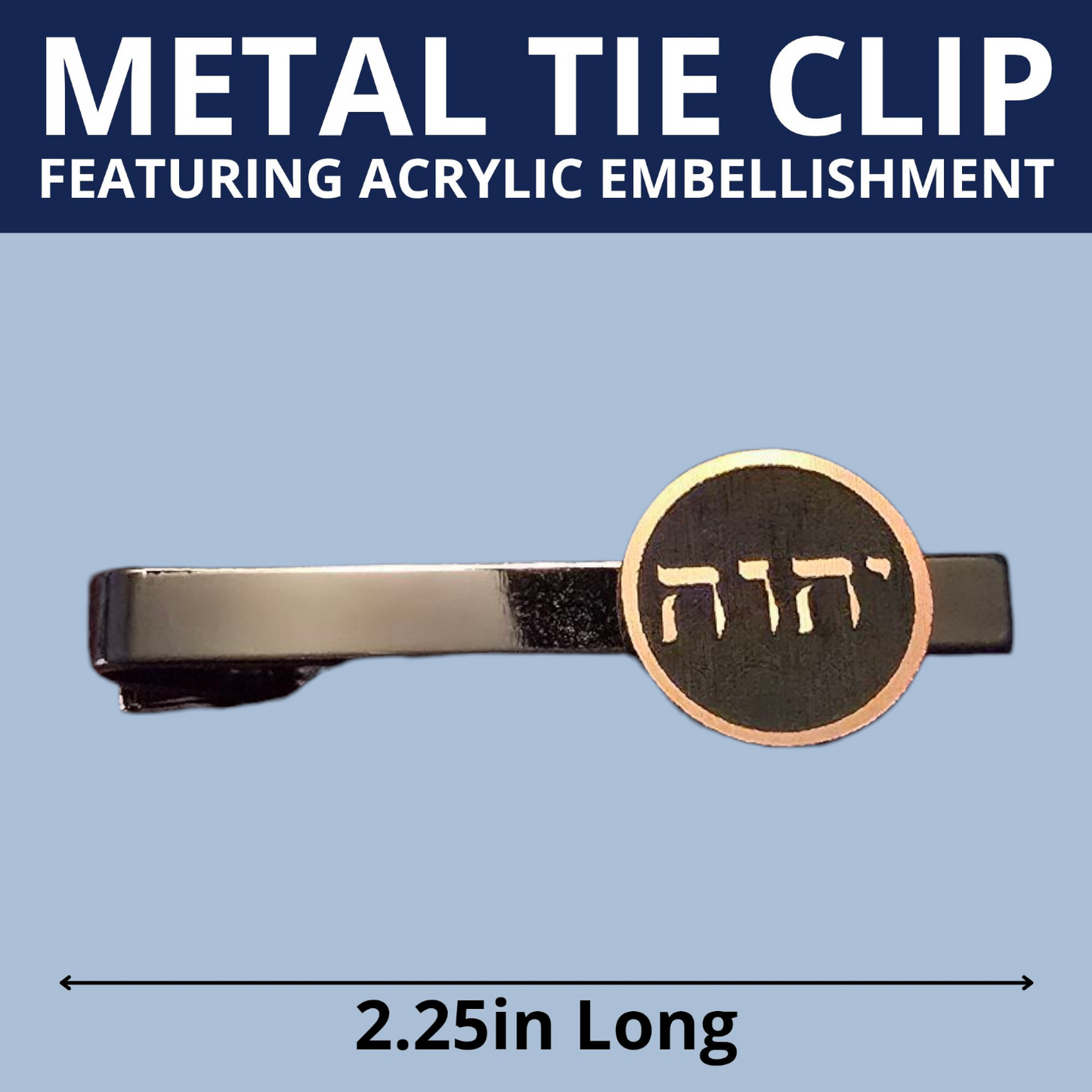 YHWH Tetragrammaton - Metal Tie Clips