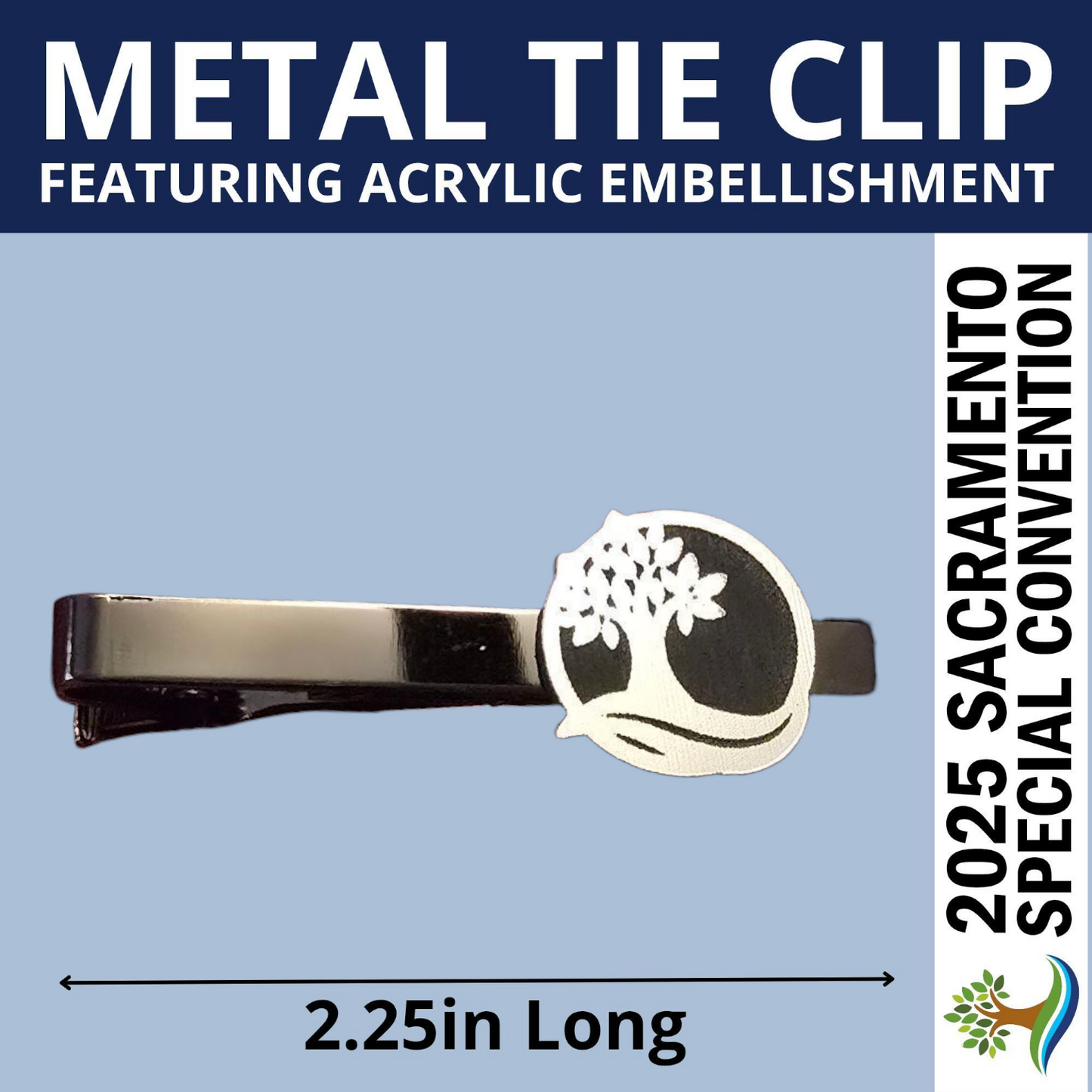 Sacramento Tree Logo - Sacramento Special Convention - Metal Tie Clips