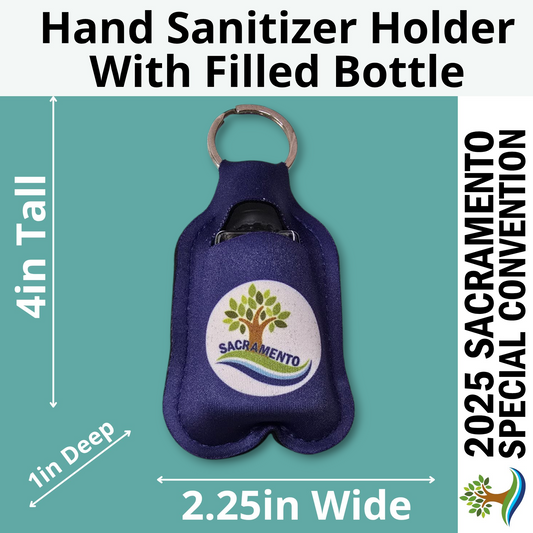 Sac Tree Logo - Hand Sanitizer Holder (Filled) - United States Sacramento (California) - 2025 Special Convention of Jehovah's Witnesses - JW Gifts and Souvenirs