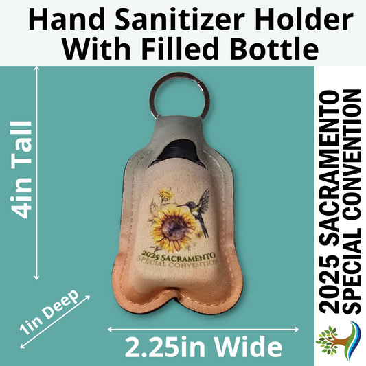 Hummingbird Sunflower - Hand Sanitizer Holder (Filled) - United States Sacramento (California) - 2025 Special Convention of Jehovah's Witnesses - JW Gifts and Souvenirs