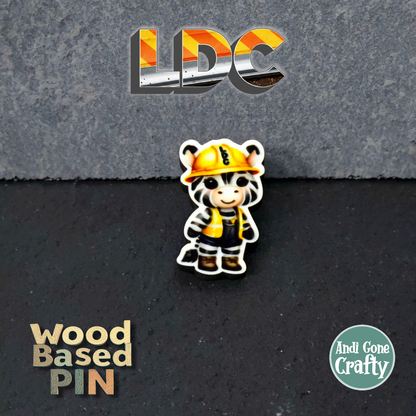 Zebra Full Body - Construction Animals - LDC - JW Pin - Full Color