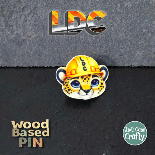 Cheetah Head - Construction Animals - LDC - JW Pin - Full Color